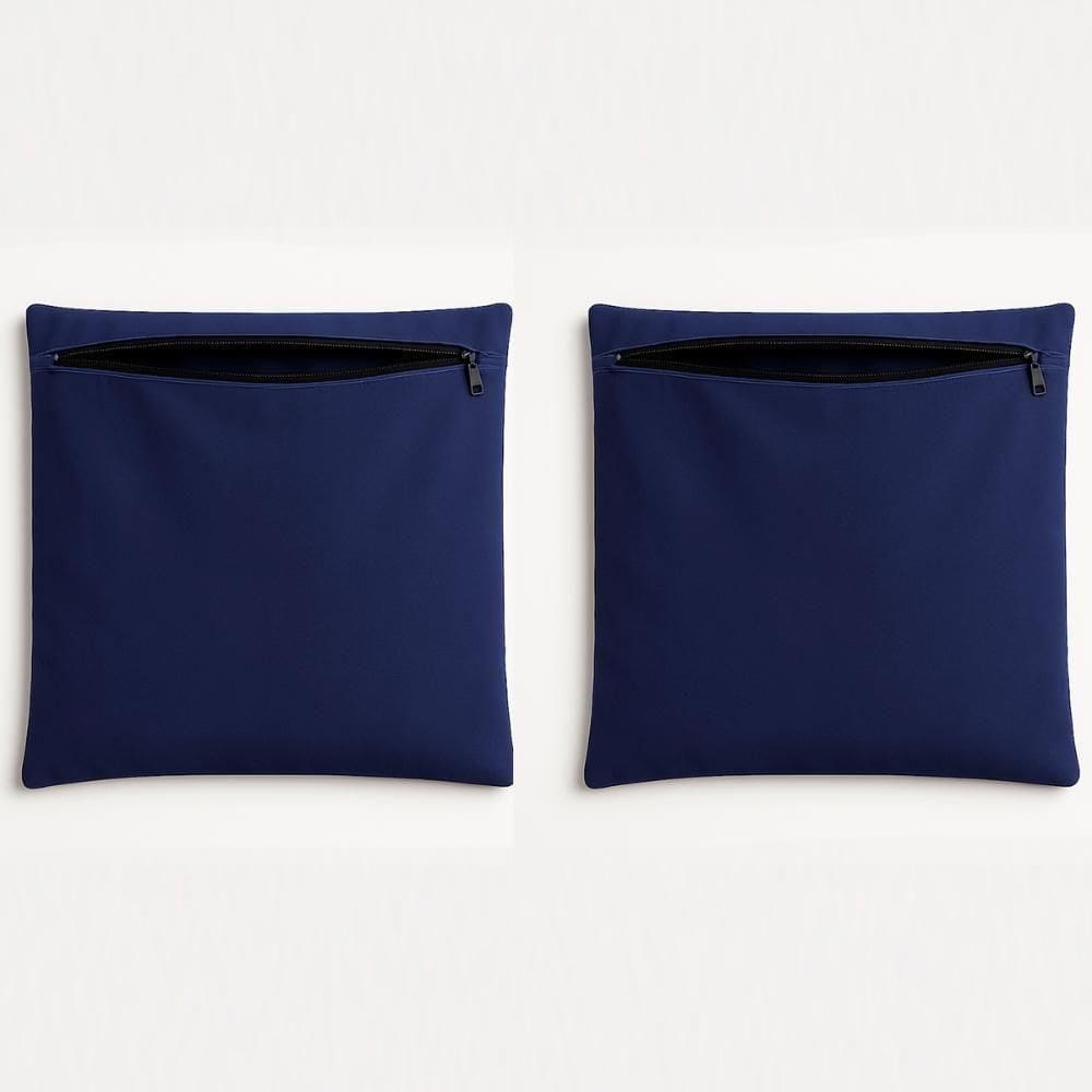 Kit 2 Capas De Almofada Decorativa 42cm Sala Quarto Balaqui Azul Marinho