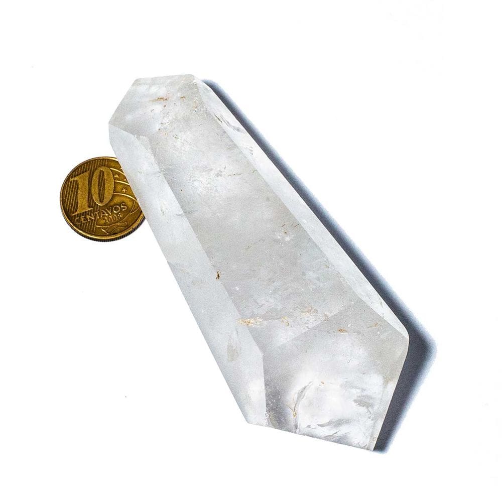 Bi Terminado Cristal Natural 8 a 10cm Media 110g Classe B