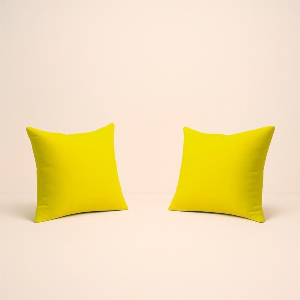 Kit 2 Almofadas 42cm Fofinhas Suede Sala Ou Quarto Balaqui Amarelo