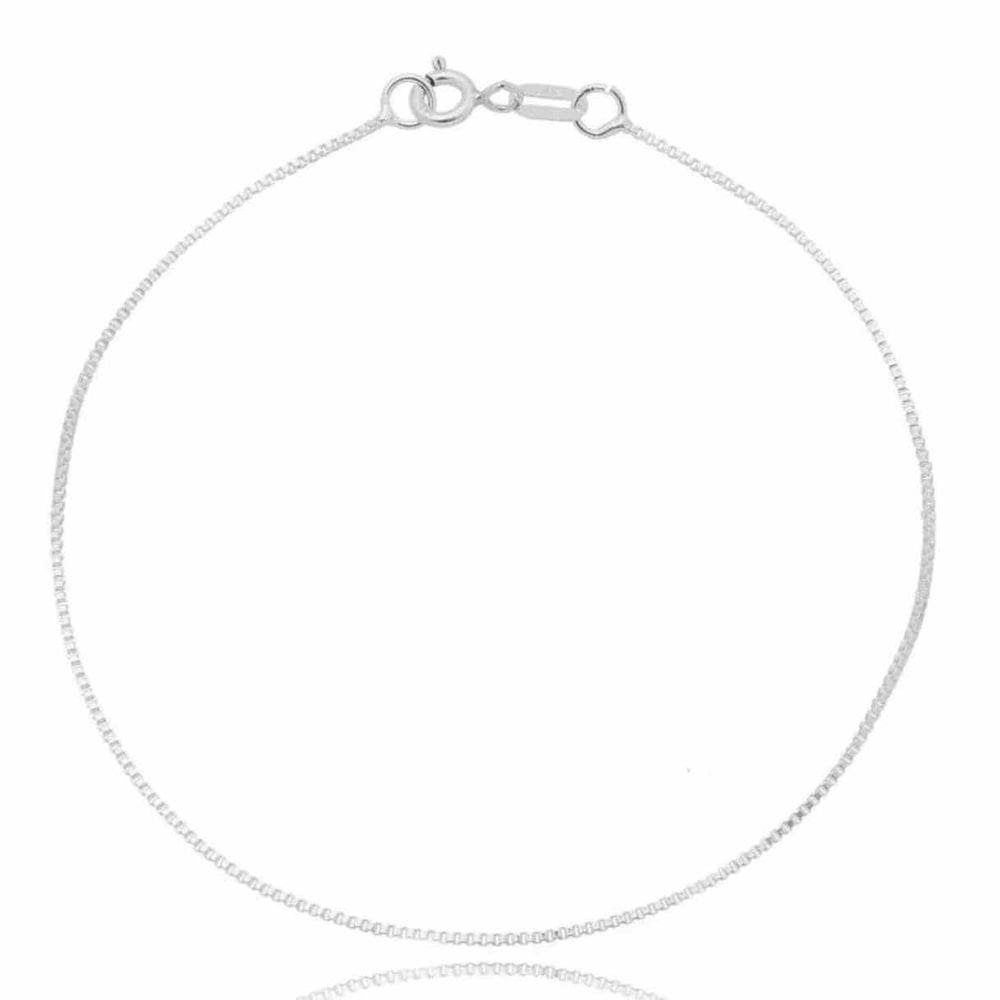 Pulseira Em Prata 925 Maciça Veneziana 18CM - 1.2MM