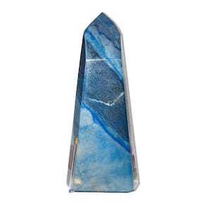 Ponta Quartzo Azul Pedra Natural Lapidada 11,5Kg 44cm Tipo B