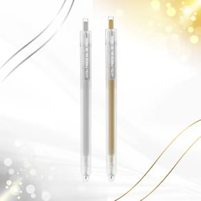 Kit Caneta Gel Tili Freeze 0.8mm Prata e Dourado - Tilibra | Escrita Macia | Cintilante | Metalizada | Contornos | Decor