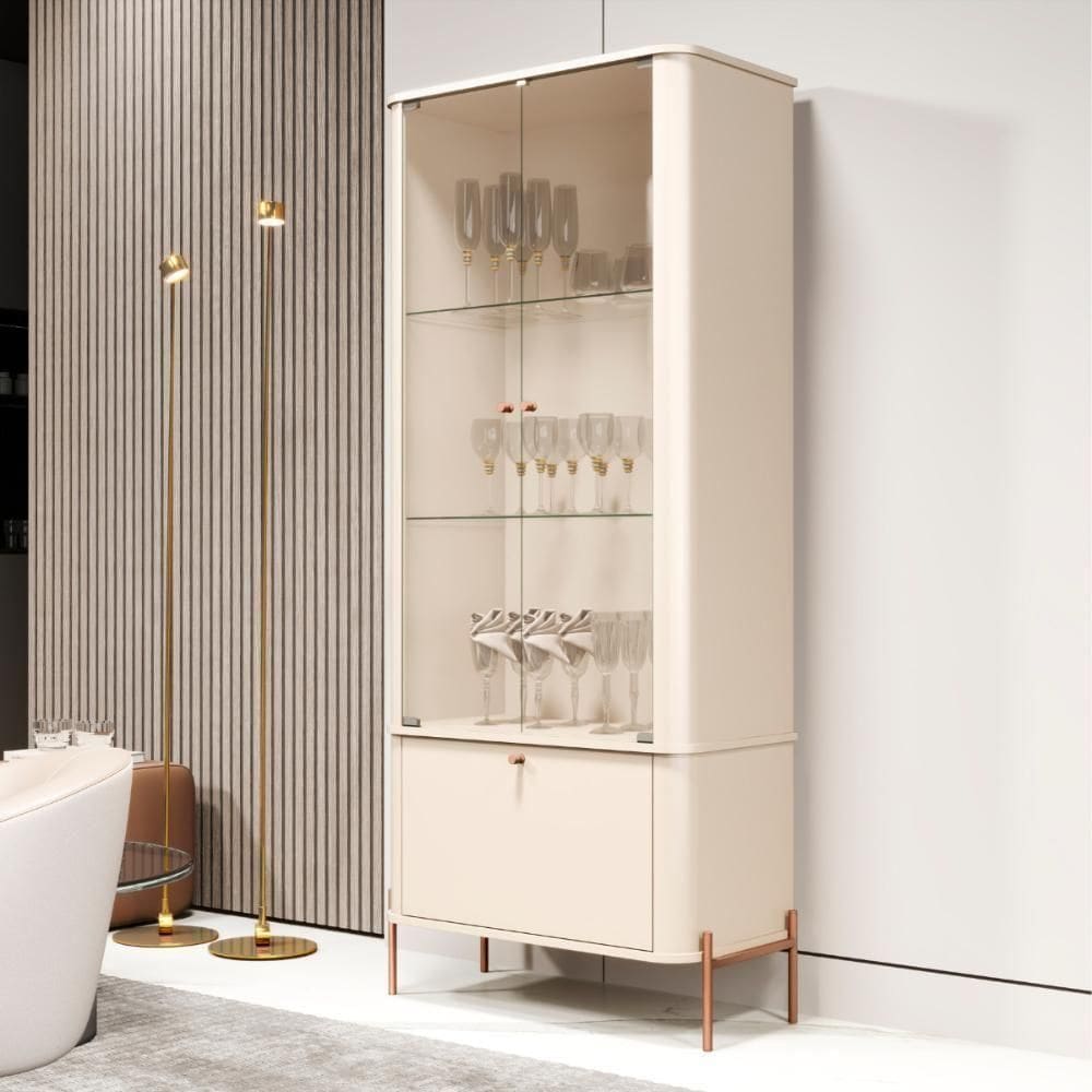 Cristaleira Nova Orleans Off White Bronze