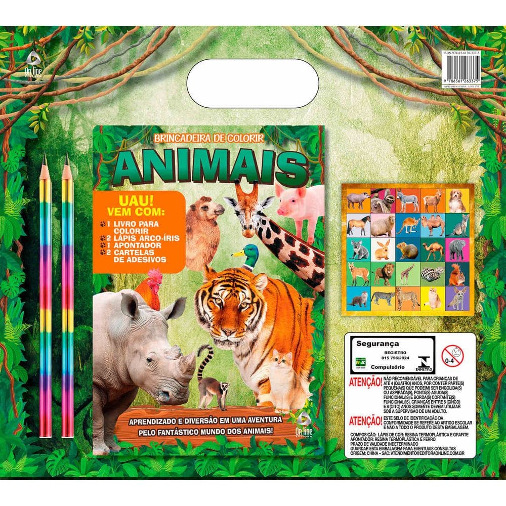 Animais Brincadeira de Colorir