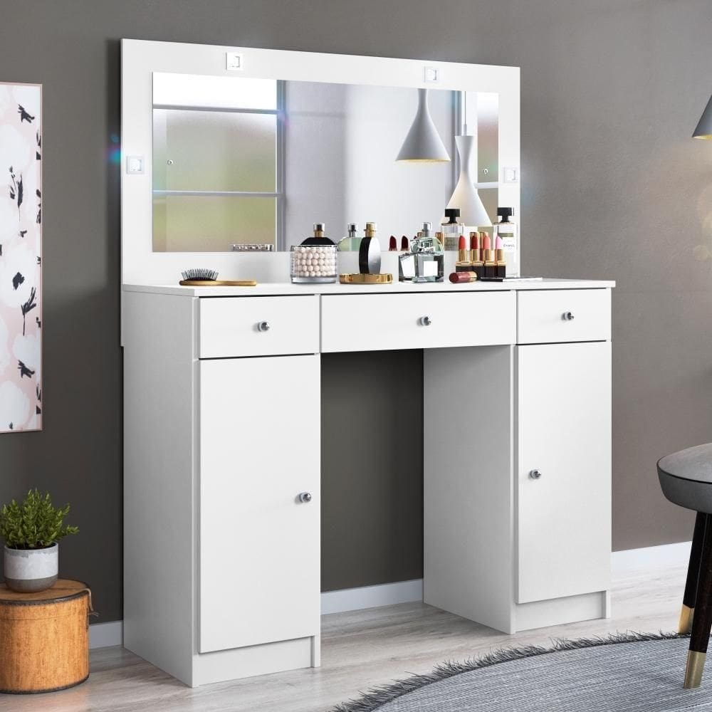 Penteadeira Com Espelho Rivera Branco