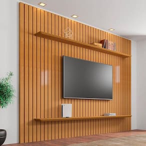Painel Frisado Para Tvs De 60 Xangai Cinamomo