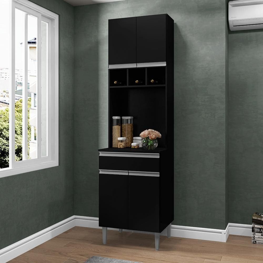 Paneleiro 4 Portas Regianna Preto