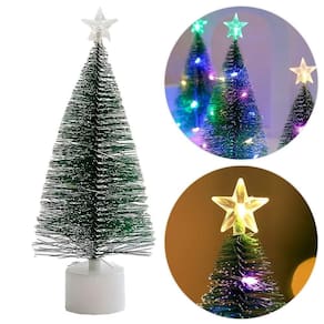 Mini Arvore De Natal Pisca Colorido Estrela Enfeite Decoração