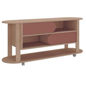 Rack Para Tvs De 65` 4 Rodízios Verê Terracota