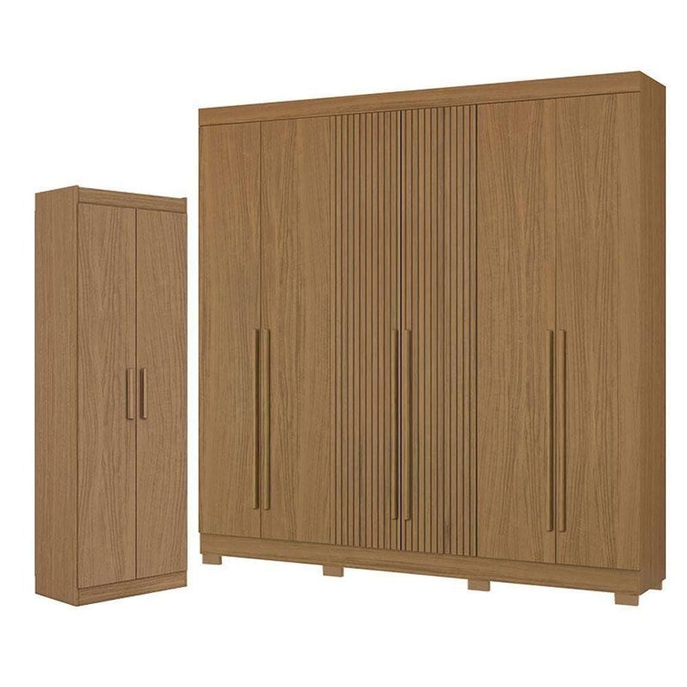 Guarda Roupa Casal 2030230 E Armário Multiuso 2000191 Atacama - Aramóveis