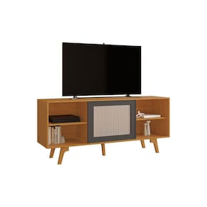 Rack para TV até 56 Polegadas Garra JCM Móveis Cinamomo/Grafite