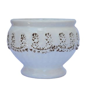 Kit 5 Vasos De Cerâmica Para Velas Plantas Branco - 125Ml