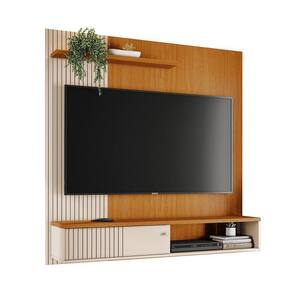Painel Bancada Suspensa Para 60 Polegadas Aurora - 7 Decor Cinamomo E Off White