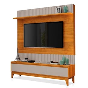 Estante Home Theater Antalya Freijó-maní Para Até 75 - Móveis Luapa Freijó-maní