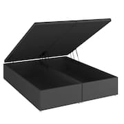 Base Baú Linho Cinza Super King (193x203x39) - Ortobom