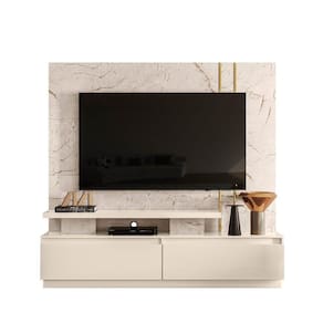 Combo Home + Painel Para 60 Polegadas New Apolo - 7 Decor Calacata E Off White