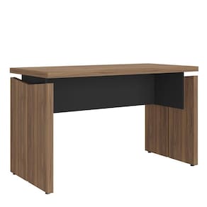 Mesa Para Escritório Pequena Tamburato Mdp Nogal/preto