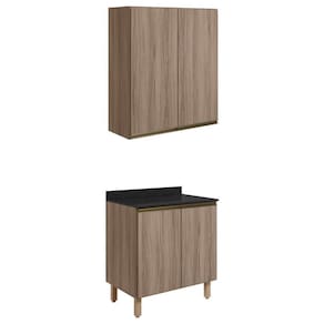 Armario Aereo Balcao 2 Portas 70cm Mdf Kali Nicioli Carvalho Toq