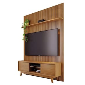 Combo Painel De 60 Polegadas + Rack Milo - 7 Decor Cumaru