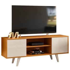 Rack Para 55 Pol 2 Portas 136 Cm Lisboa Madetec Cinamomo Off White