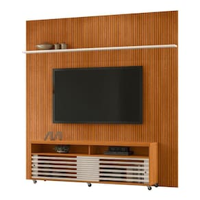 Combo Painel De 60 Polegadas + Rack Frizz New Prestige - 7 Decor Cinamomo E Off White