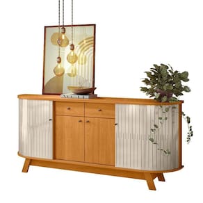 Buffet Aparador Para Sala Mônaco - 7 Decor Cinamomo E Off White
