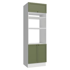 Torre Quente 70 Cm 3 Portas Branco/verde Vik Madesa Branco/verde