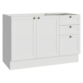 Balcão De Pia 120 Cm 2 Portas 3 Gavetas (sem Tampo) Branco Vik Madesa Branco