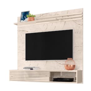 Painel Bancada Suspensa Para 60 Polegadas Frizz Sublime - 7 Decor Calacata E Off White