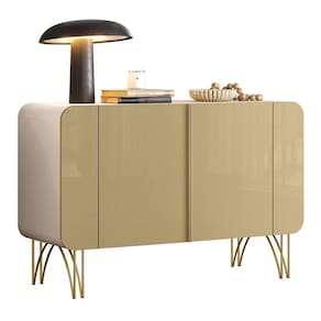 Balcão Buffet Benvenuto 2 Portas Off White-champanhe Hb Móveis Off White-champanhe