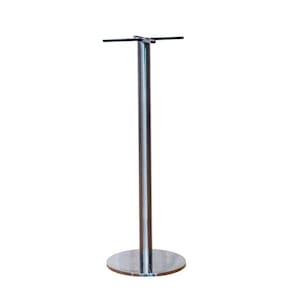 Mesa Pisa Beta Bistrô Fratini 107,50cm (a) Disco Redondo Inox Tampo Mdp Quadrado Samba 80cm (l)