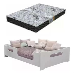 Cama Casal Montessoriana Infantil 100% Mdf + Colchão Gazim D23 De - Branca