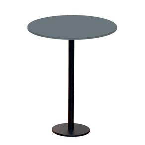 Mesa Pisa Beta Bistrô Fratini 107,50cm (a) Disco Redondo Preto Tampo Mdp Redondo Grafito 80cm (l)