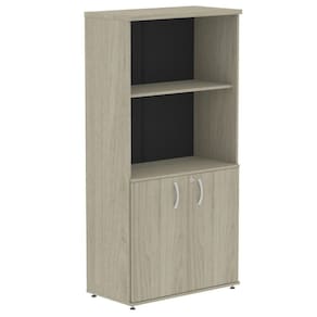Armário Misto P25 Pandin 80 Cm (largura) Em Mdp Cor Castanheira Natural Com 2 Portas E 3 Prateleiras