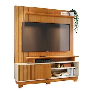 Combo Home Com Pés + Painel Para 60 Polegadas Ares - 7 Decor Cinamomo E Off White