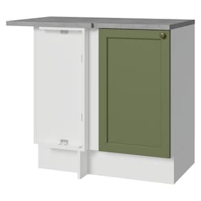 Balcão De Canto 1 Porta Branco/verde Vik Madesa Branco/verde