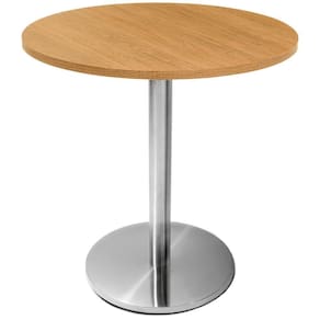 Mesa Beta Inox 75 Cm (altura) Disco Redondo Tampo Mdp Redondo 70 Cm (larg) X 2,50 Cm (alt) Samba