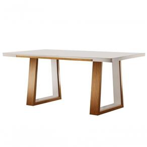 Mesa De Jantar Com Vidro - Real-2,20x1,10m - Requinte Salas