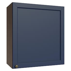 Armário Aéreo 60 Cm 1 Porta Rustic/azul Vik Madesa Rustic/azul
