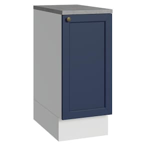 Balcão De Cozinha 35 Cm 1 Porta Branco/azul Vik Madesa Branco/azul