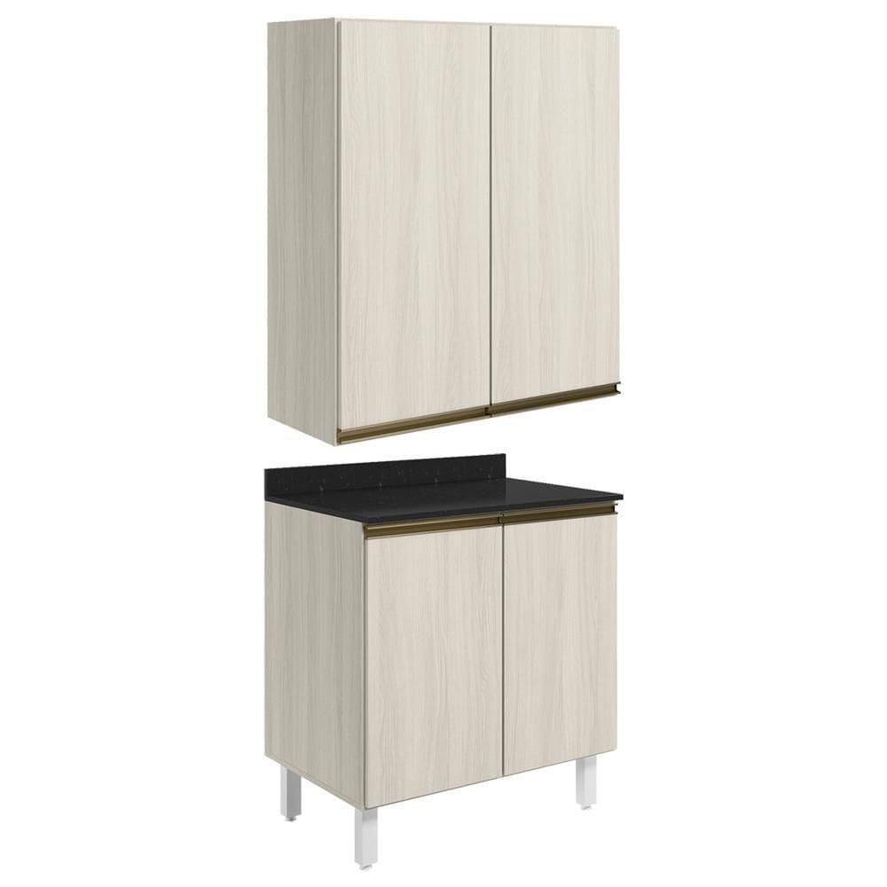 Armario Aereo Balcao 2 Portas 60cm Mdf Kali Nicioli Bianco Toq