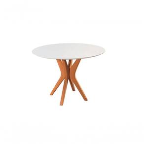 Mesa De Jantar Redonda Com Vidro 1,10m - Genebra Star Móveis
