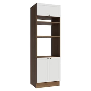 Torre Quente 70 Cm 3 Portas Rustic/branco Vik Madesa Rustic/branco