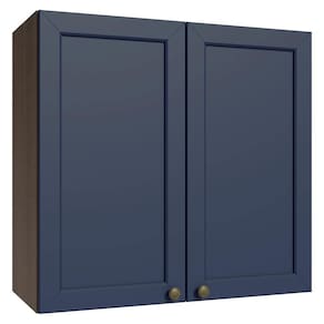 Armário Aéreo 70 Cm 2 Portas Rustic/azul Vik Madesa Rustic/azul