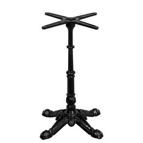 Base De Mesa Apus Em Ferro Preto 75 Cm (alt) Tampo Mdp Redondo Castanheira 80cm (larg) X 2,5cm Alt