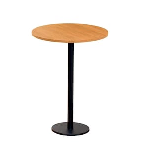 Mesa Pisa Beta Bistrô Fratini 107,50cm (a) Disco Redondo Preto Tampo Mdp Redondo Samba 60cm (l)