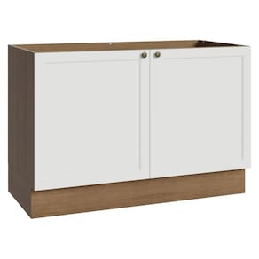 Balcão Gabinete De Pia 120 Cm (sem Tampo) Rustic/branco Vik Madesa Rustic/branco