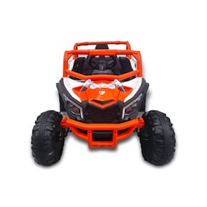 Quadriciclo Utv Carro Elétrico Infantil 12v Bang Toys R3 com Controle Remoto Laranja