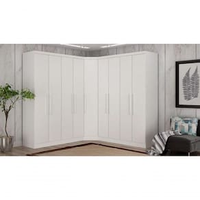 Modulado Closet Completo 9 Portas 6 Gavetas - Rizon-branco - Móveis Horizonte