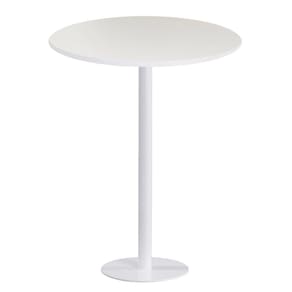Mesa Pisa Beta Bistrô Fratini 107,50cm (a) Disco Redondo Branco Tampo Mdp Redondo Branco 70cm (l)